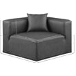 Meridian Furniture Cube Charcoal Grey Vegan Leather Corner Chair