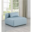 Meridian Furniture Cube Light Blue Vegan Leather Armless Chair