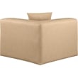 Meridian Furniture Cube Tan Vegan Leather Corner Chair