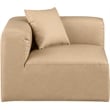 Meridian Furniture Cube Tan Vegan Leather Corner Chair