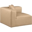 Meridian Furniture Cube Tan Vegan Leather Corner Chair