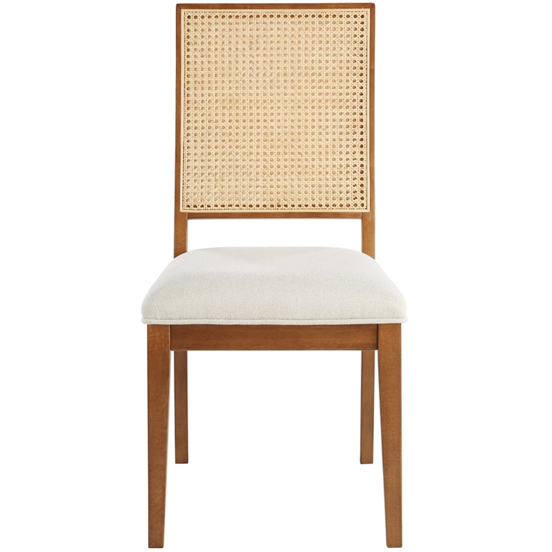 Meridian Furniture Butterfly Cream Linen Textured Fabric Dining Chair (Set of 2)