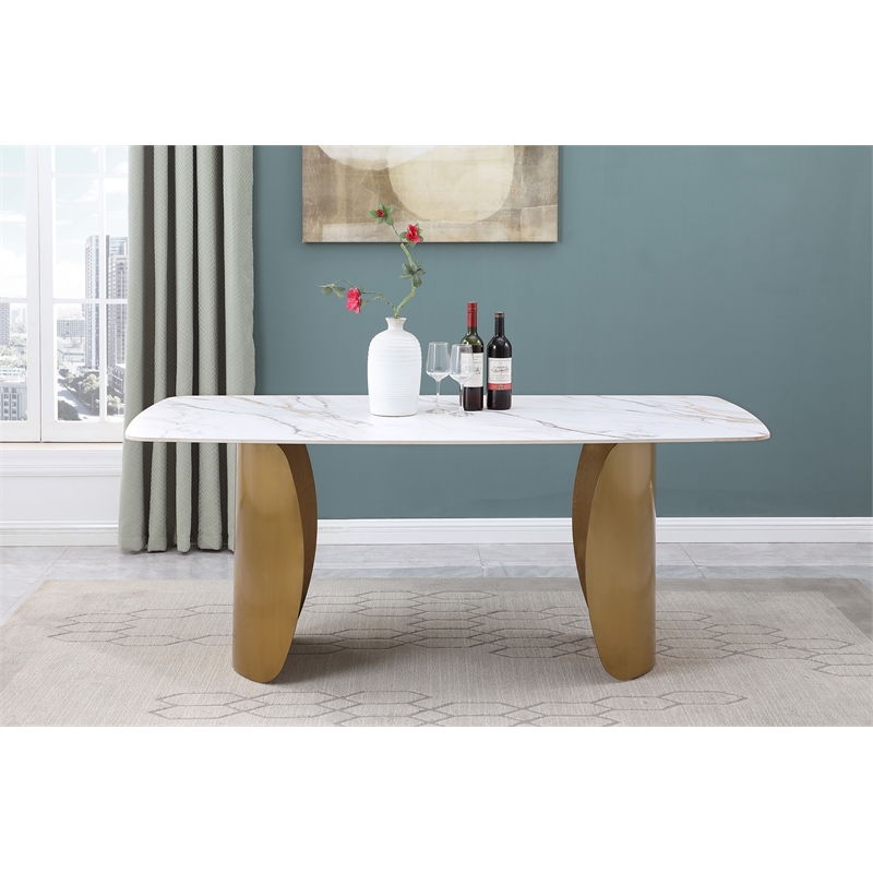 Meridian Furniture Niya White Dining Table