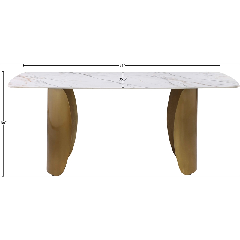 Meridian Furniture Niya White Dining Table
