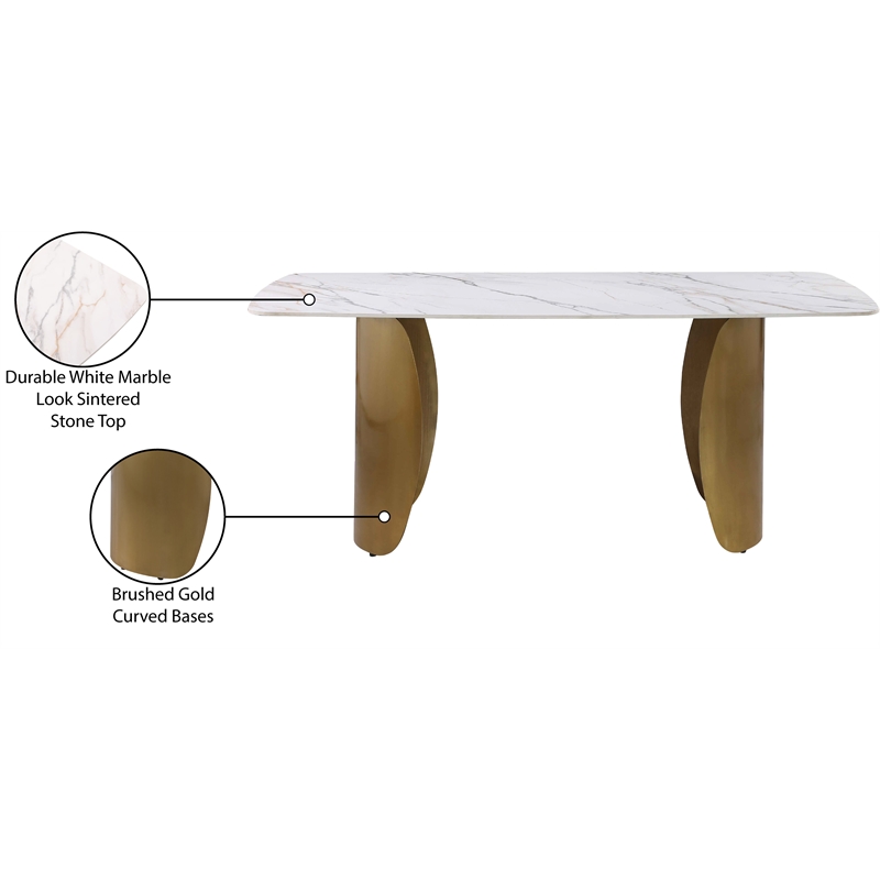 Meridian Furniture Niya White Dining Table