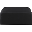 Meridian Furniture Cube Black Vegan Leather Ottoman