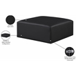 Meridian Furniture Cube Black Vegan Leather Ottoman