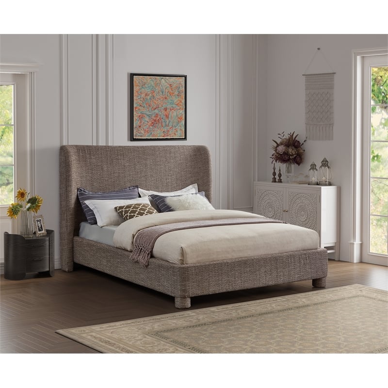 Meridian Furniture Penny Brown Fabric Full Bed