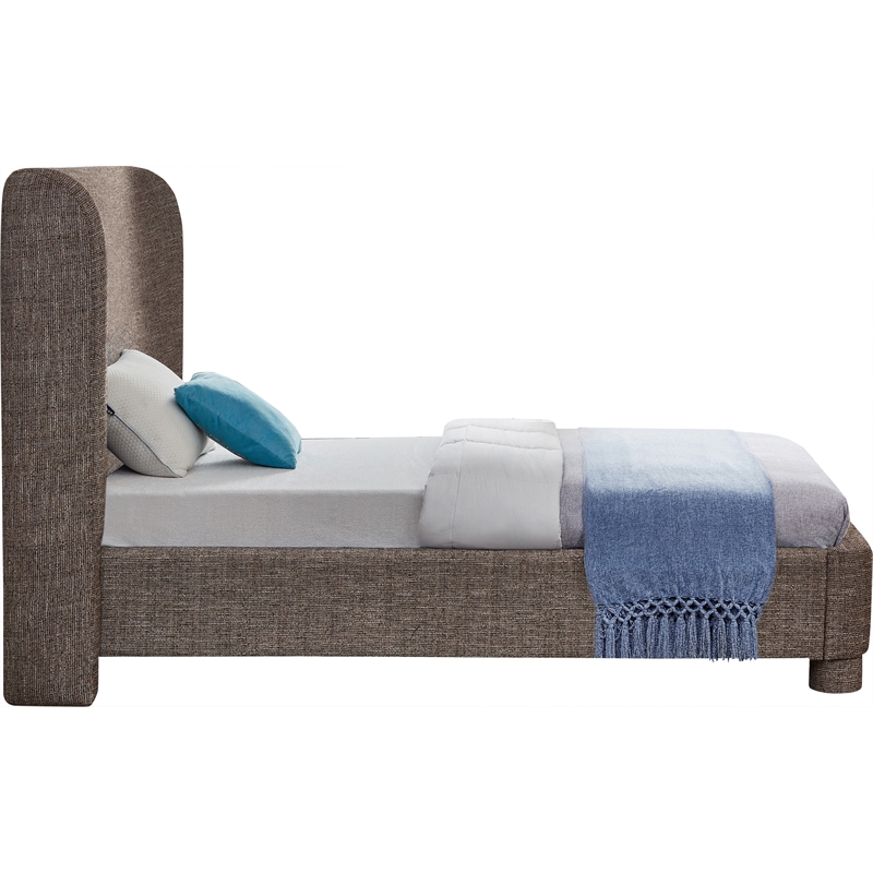 Meridian Furniture Penny Brown Fabric Twin Bed