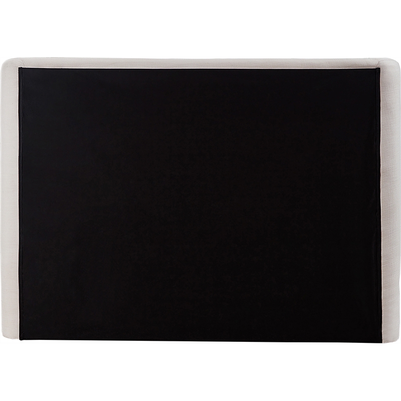 Meridian Furniture Penny Cream Linen Textured Fabric Queen Bed