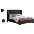 Meridian Furniture Penny Black Boucle Fabric Full Bed