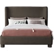 Meridian Furniture Penny Brown Boucle Fabric Queen Bed