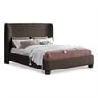 Meridian Furniture Penny Brown Boucle Fabric Queen Bed