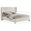 Meridian Furniture Penny Cream Chenille Fabric Full Bed