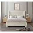 Meridian Furniture Penny Cream Chenille Fabric King Bed