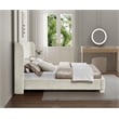 Meridian Furniture Penny Cream Chenille Fabric King Bed