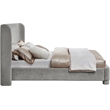 Meridian Furniture Penny Light Grey Chenille Fabric Queen Bed