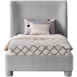 Meridian Furniture Penny Light Grey Chenille Fabric Twin Bed