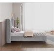 Meridian Furniture Penny Light Grey Chenille Fabric Twin Bed