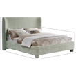 Meridian Furniture Penny Mint Green Chenille Fabric Full Bed