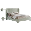 Meridian Furniture Penny Mint Green Chenille Fabric Full Bed