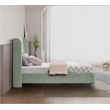 Meridian Furniture Penny Mint Green Chenille Fabric Twin Bed