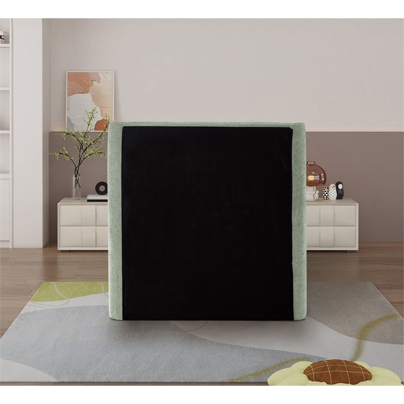 Meridian Furniture Penny Mint Green Chenille Fabric Twin Bed