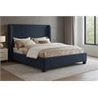 Meridian Furniture Penny Navy Chenille Fabric Full Bed