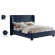Meridian Furniture Penny Navy Chenille Fabric Full Bed