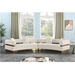 Meridian Furniture Belsa Cream Velvet 2pc. Sectional
