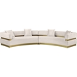 Meridian Furniture Belsa Cream Velvet 2pc. Sectional