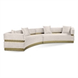 Meridian Furniture Belsa Cream Velvet 2pc. Sectional