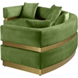 Meridian Furniture Belsa Olive Velvet 2pc. Sectional