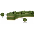 Meridian Furniture Belsa Olive Velvet 2pc. Sectional