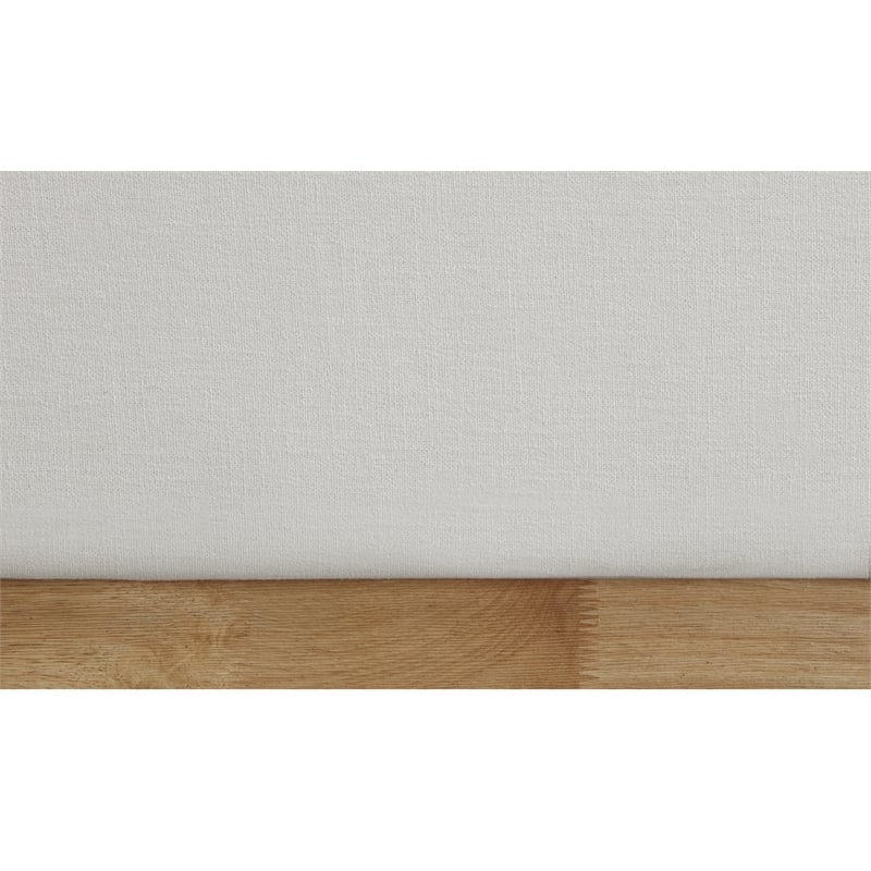 Meridian Furniture Flynn Cream Linen Textured Fabric Full Bed
