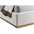 Meridian Furniture Flynn Cream Linen Textured Fabric Twin Bed