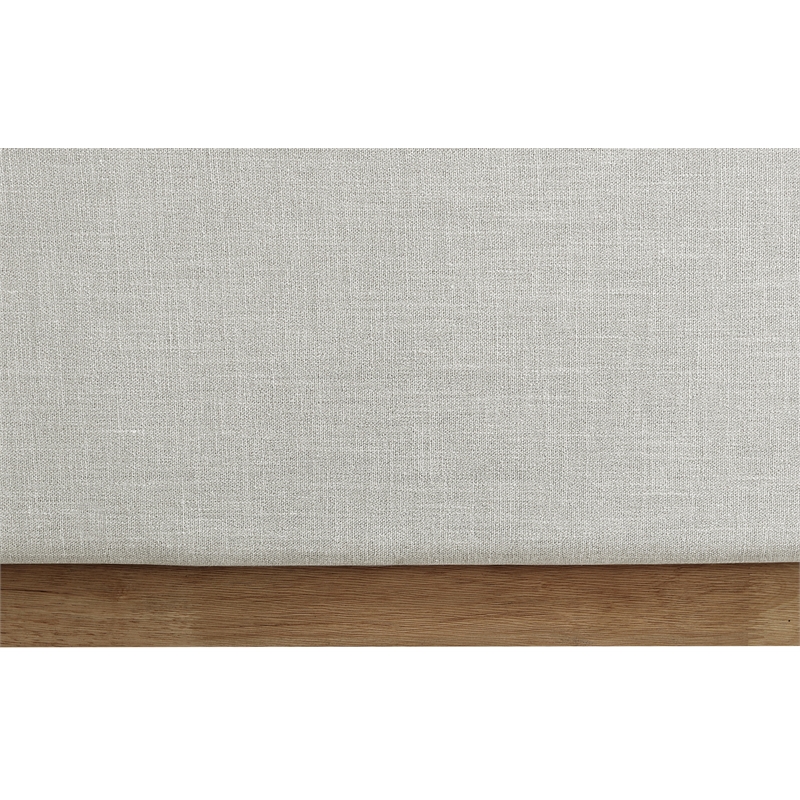 Meridian Furniture Flynn Cream Linen Textured Fabric Twin Bed