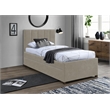 Meridian Furniture Hudson Beige Vegan Leather Twin Trundle Bed