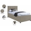 Meridian Furniture Hudson Beige Vegan Leather Twin Trundle Bed
