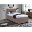 Meridian Furniture Hudson Brown Vegan Leather Twin Trundle Bed