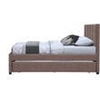 Meridian Furniture Hudson Brown Vegan Leather Twin Trundle Bed