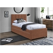 Meridian Furniture Hudson Cognac Vegan Leather Twin Trundle Bed