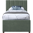 Meridian Furniture Hudson Green Vegan Leather Twin Trundle Bed