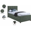 Meridian Furniture Hudson Green Vegan Leather Twin Trundle Bed