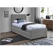 Meridian Furniture Hudson Grey Vegan Leather Twin Trundle Bed