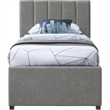 Meridian Furniture Hudson Grey Vegan Leather Twin Trundle Bed