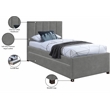 Meridian Furniture Hudson Grey Vegan Leather Twin Trundle Bed