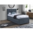 Meridian Furniture Hudson Navy Vegan Leather Twin Trundle Bed