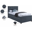 Meridian Furniture Hudson Navy Vegan Leather Twin Trundle Bed