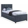 Meridian Furniture Hudson Navy Vegan Leather Twin Trundle Bed